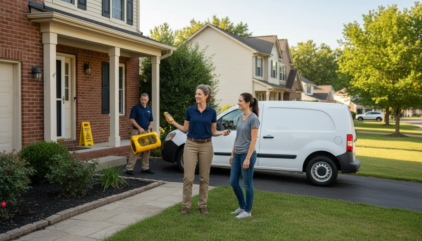 Residential water damage restoration in Vanderbilt, PA
